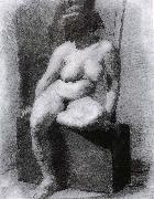 Thomas Eakins The Veiled Nude-s sitting Position Spain oil painting artist
